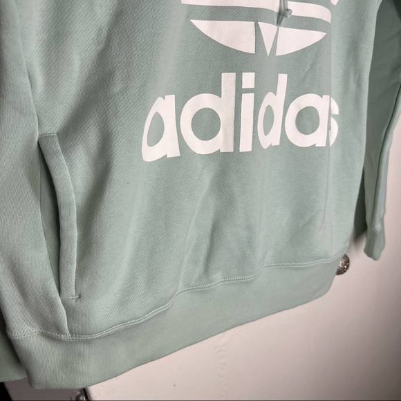 Adidas original trefoil seafoam kangaroo pouch hoodie size medium - Picture 5 of 6